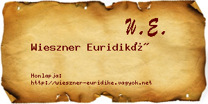 Wieszner Euridiké névjegykártya